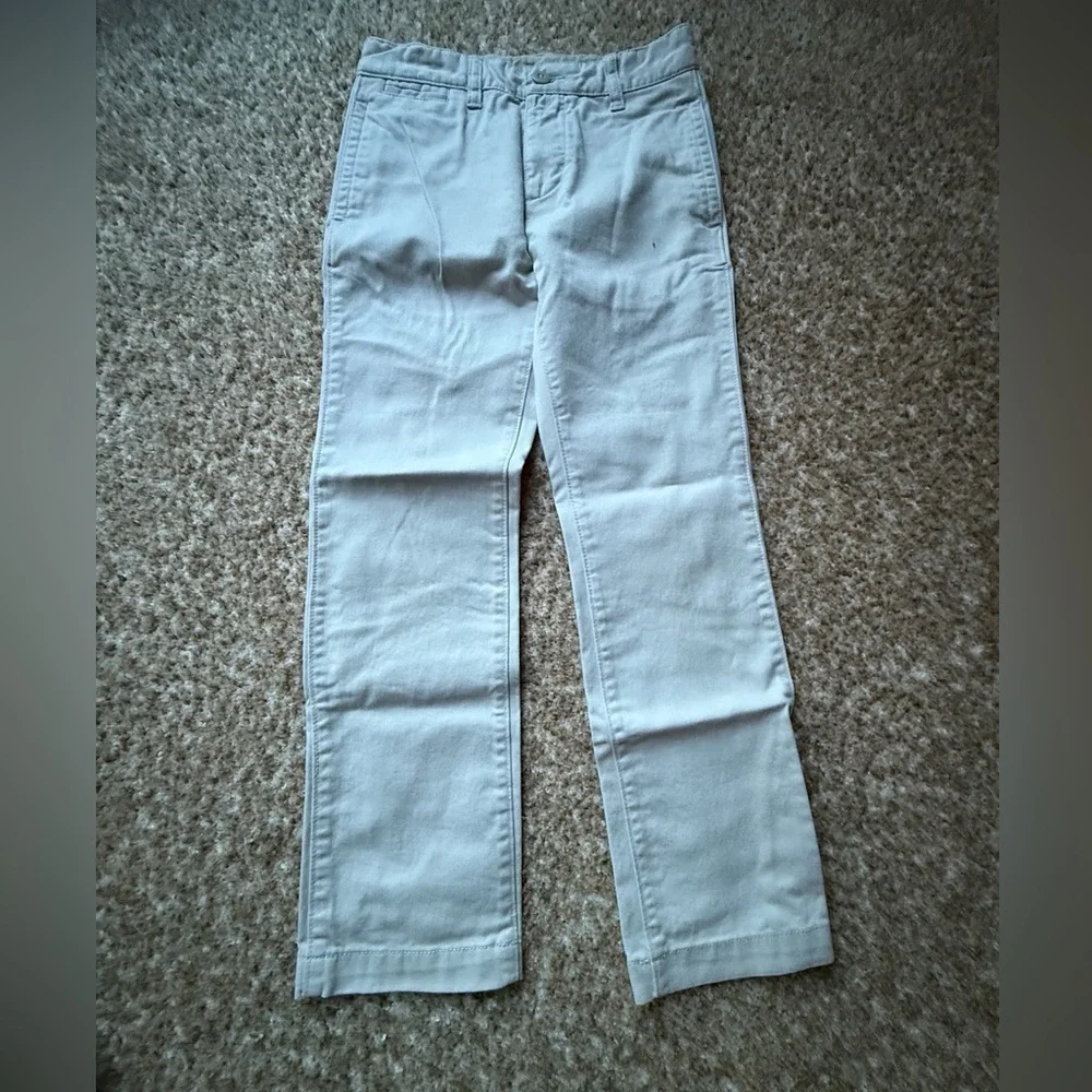 GAP kids khakis pants adj waist cream color size 10 regular